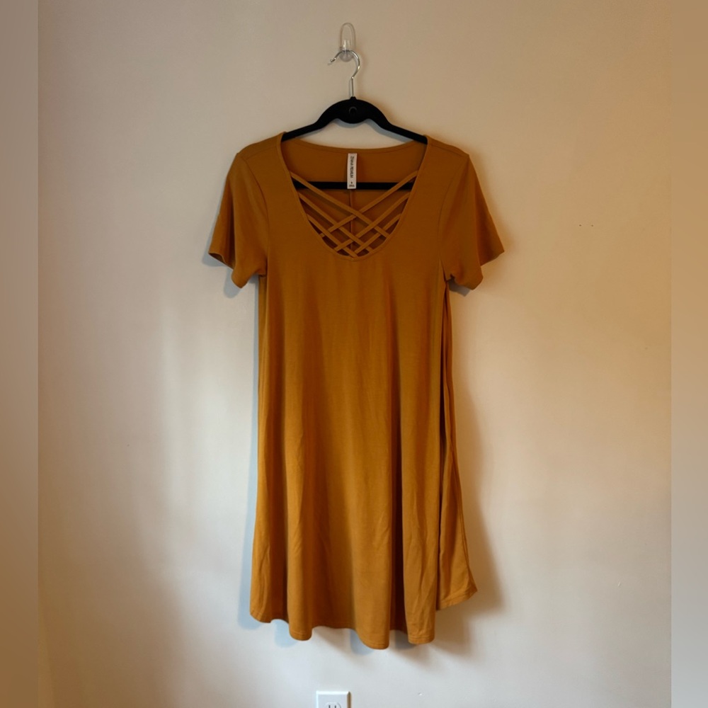 Orange Super Soft Short Sleeve Dress